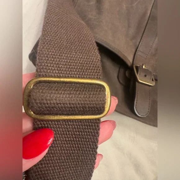 Barbour Waxed Leather Canvas Messenger/Mail Bag - Picture 11 of 14